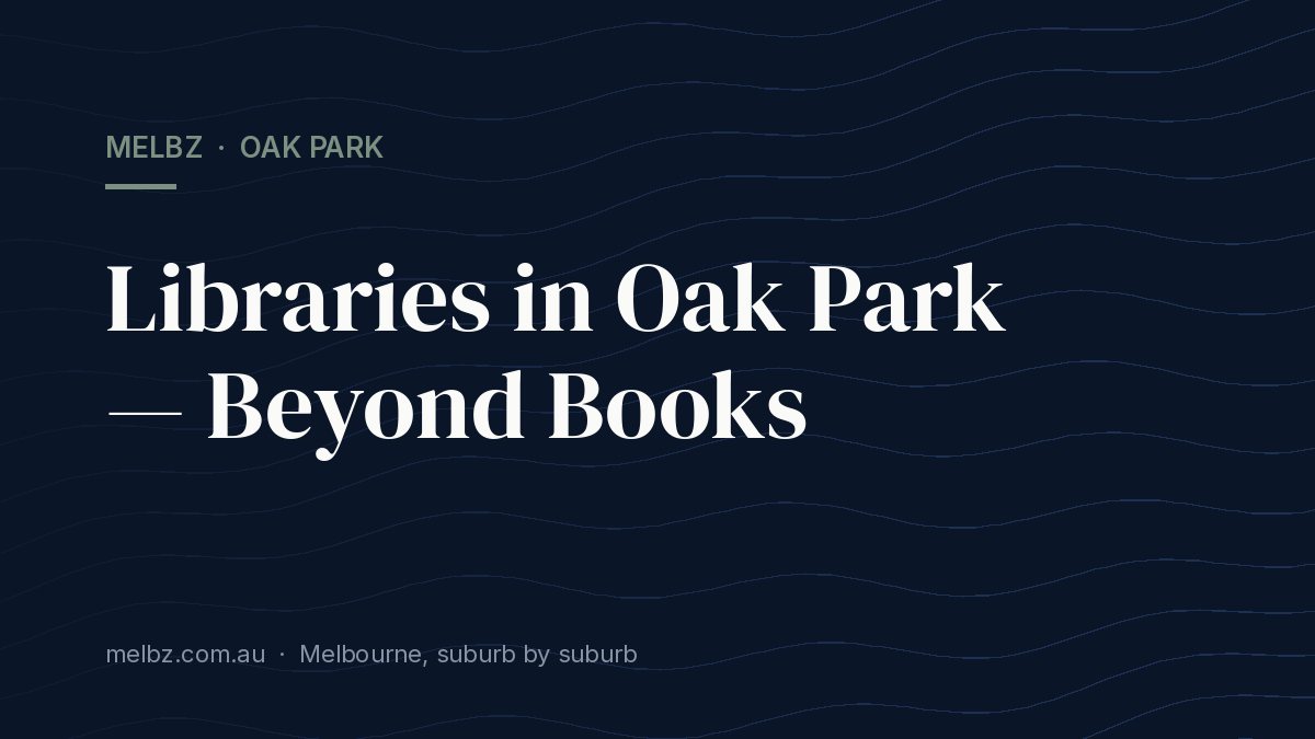 Title card: Libraries in Oak Park — Beyond Books