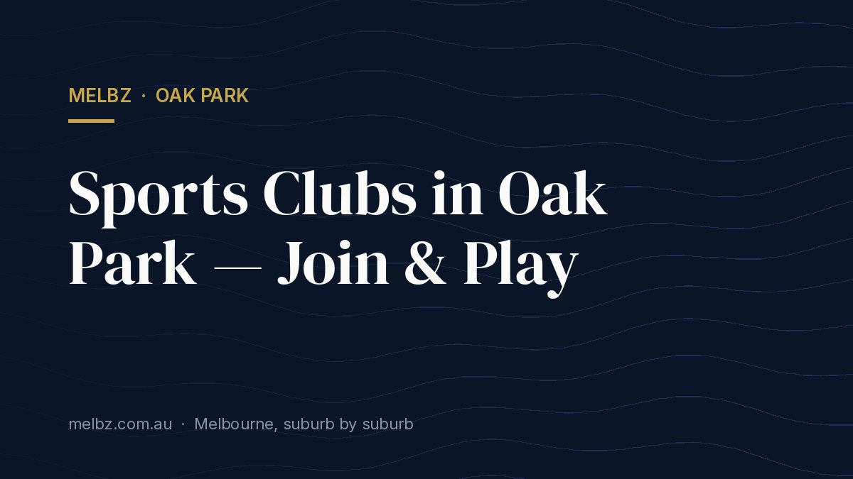 Title card: Sports Clubs in Oak Park — Join & Play