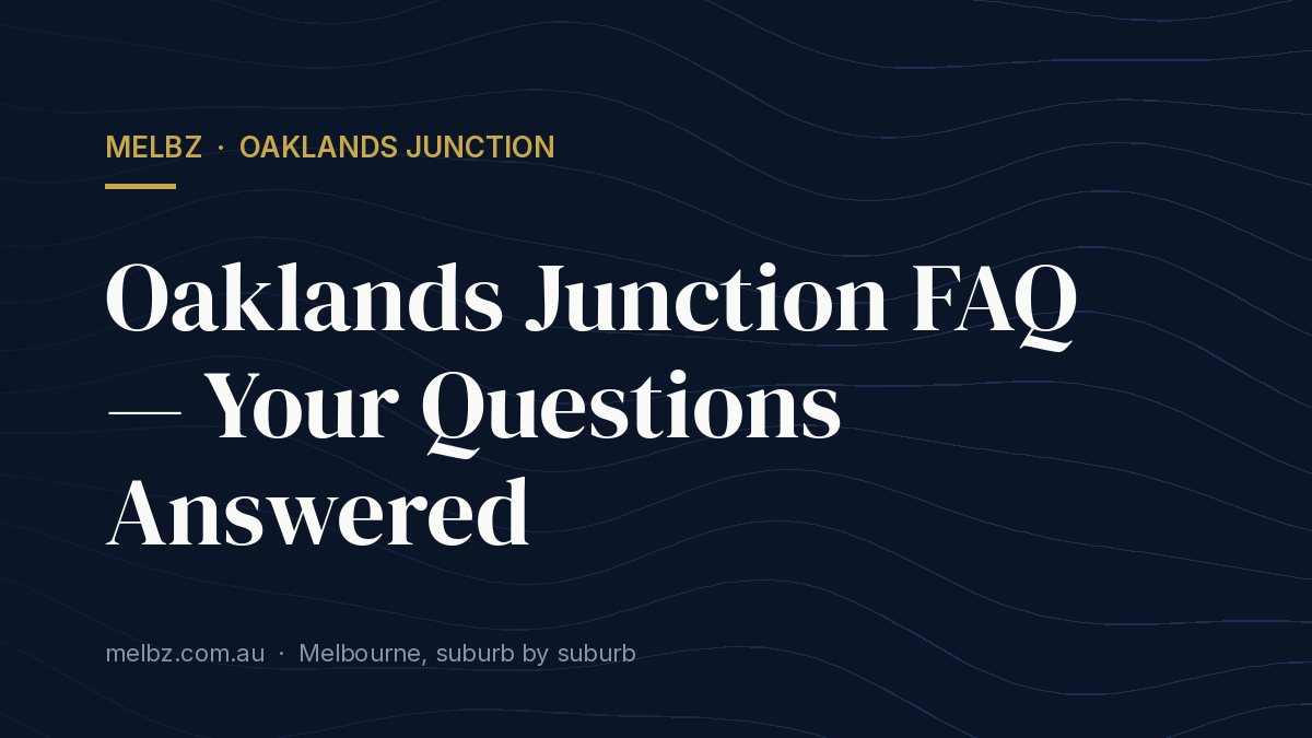 Title card: Oaklands Junction FAQ — Your Questions Answered