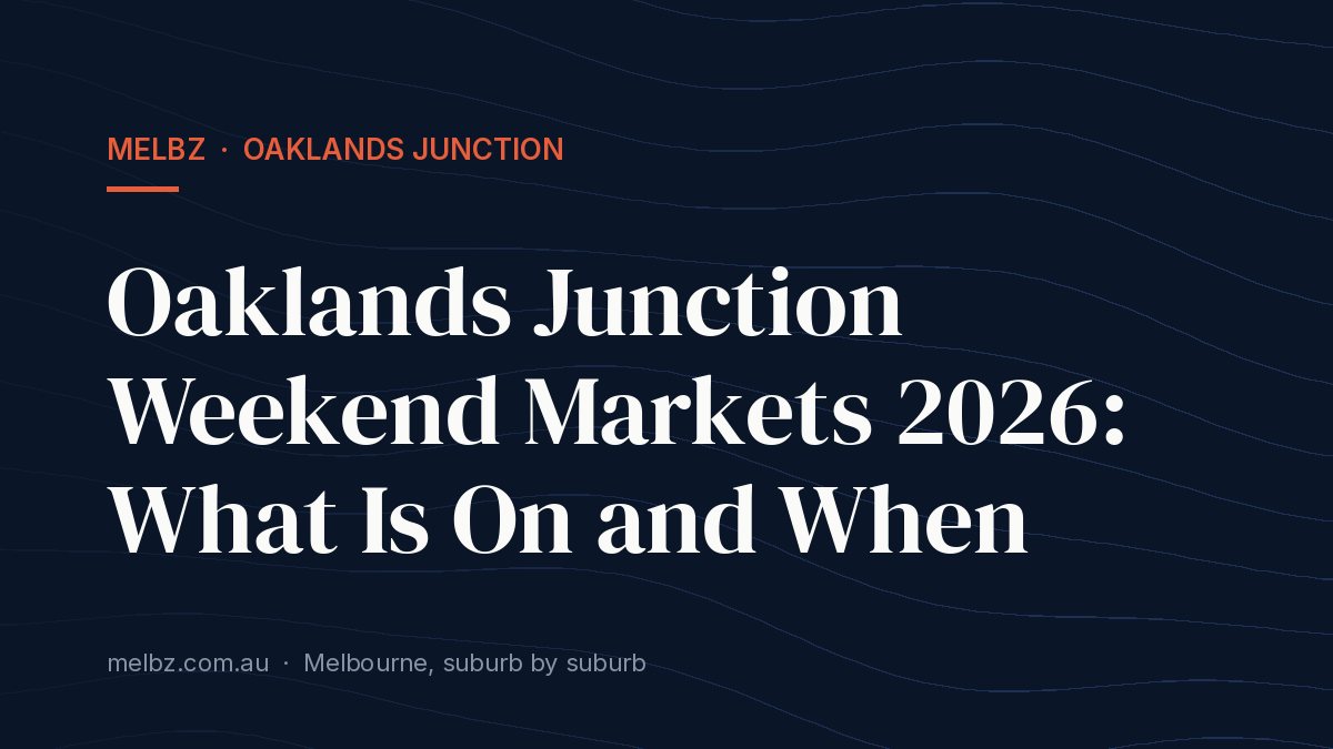 Title card: Oaklands Junction Weekend Markets 2026: What Is On and When