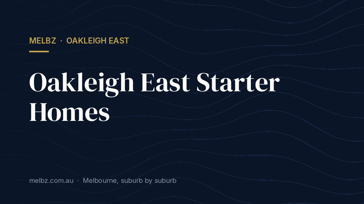 Title card: Oakleigh East Starter Homes