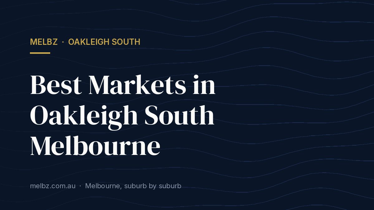 Title card: Best Markets in Oakleigh South Melbourne