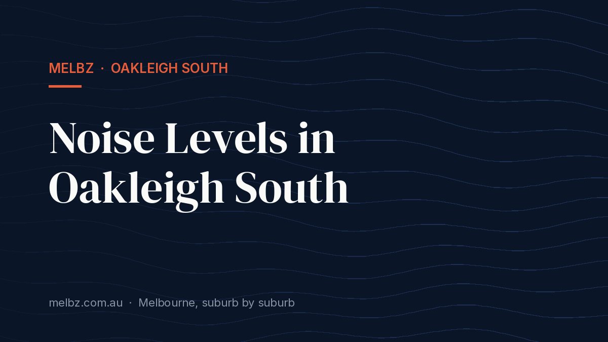 Title card: Noise Levels in Oakleigh South