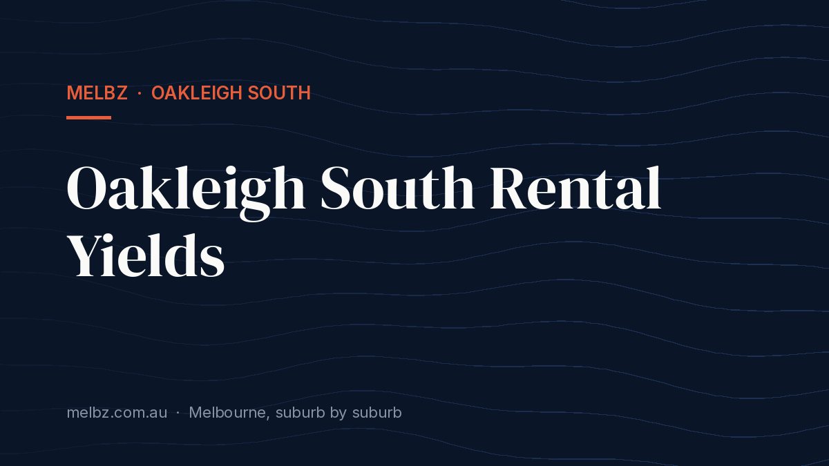 Title card: Oakleigh South Rental Yields