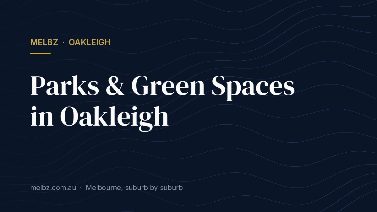 Title card: Parks & Green Spaces in Oakleigh