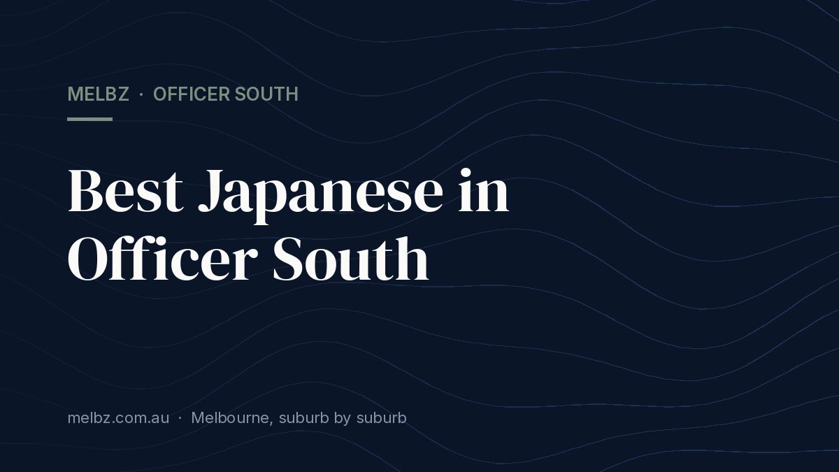 Title card: Best Japanese in Officer South