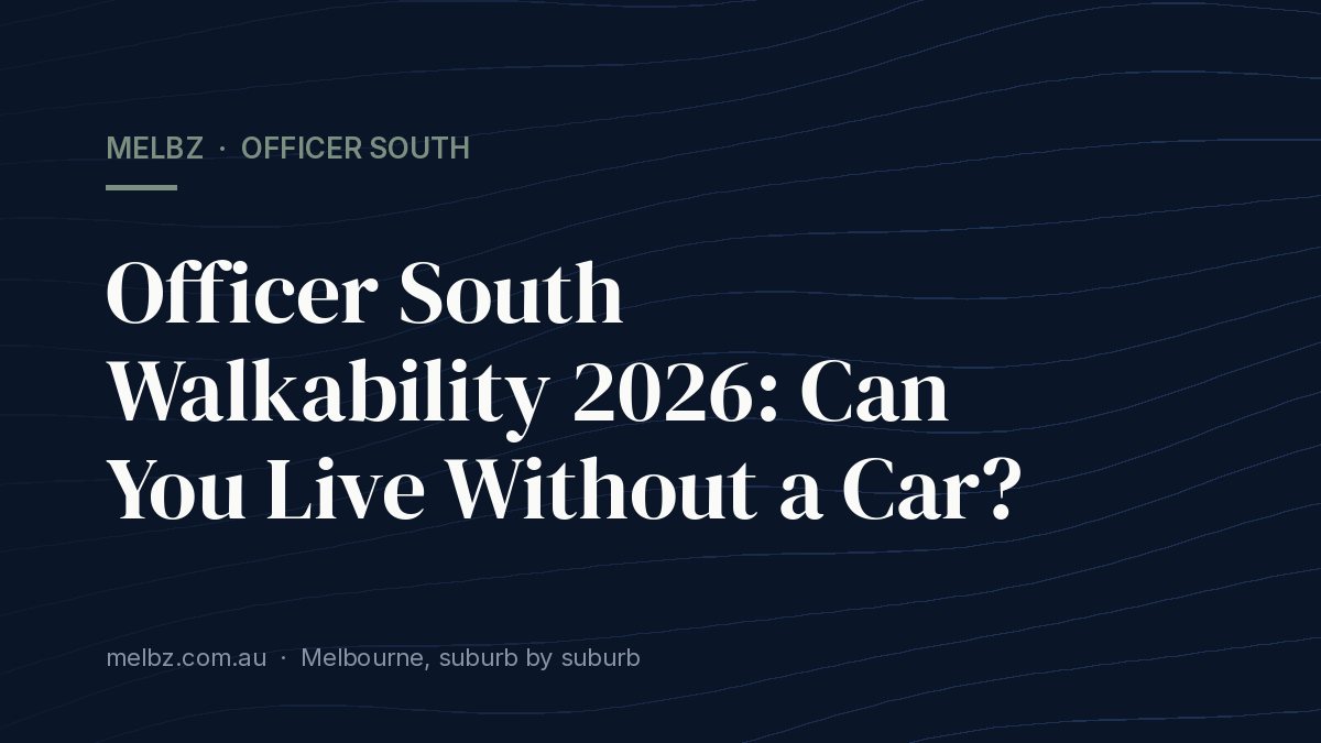 Title card: Officer South Walkability 2026: Can You Live Without a Car?