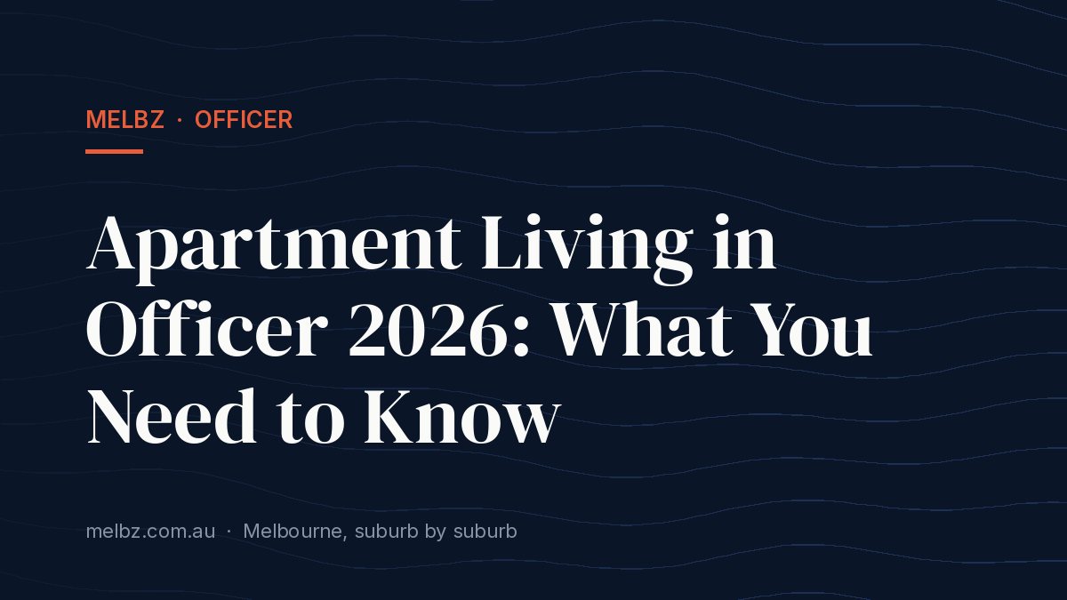 Title card: Apartment Living in Officer 2026: What You Need to Know