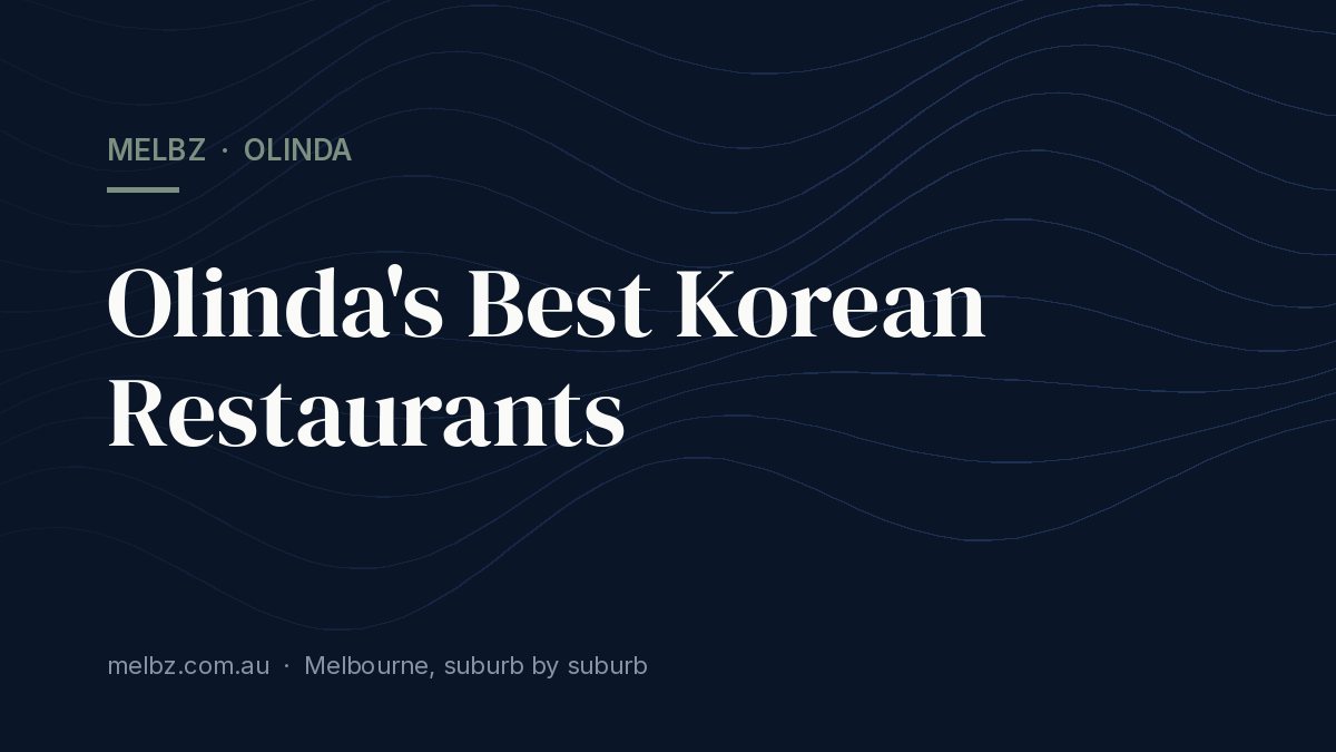 Title card: Olinda's Best Korean Restaurants