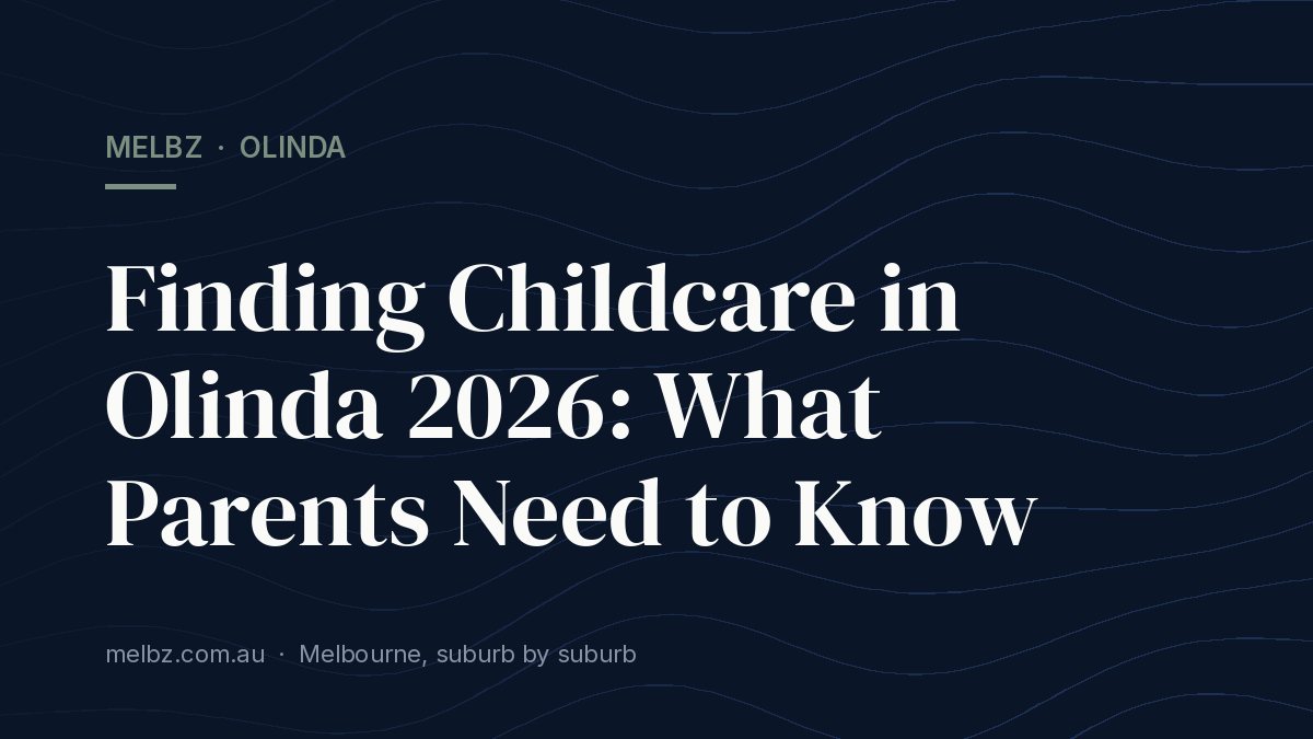 Title card: Finding Childcare in Olinda 2026: What Parents Need to Know