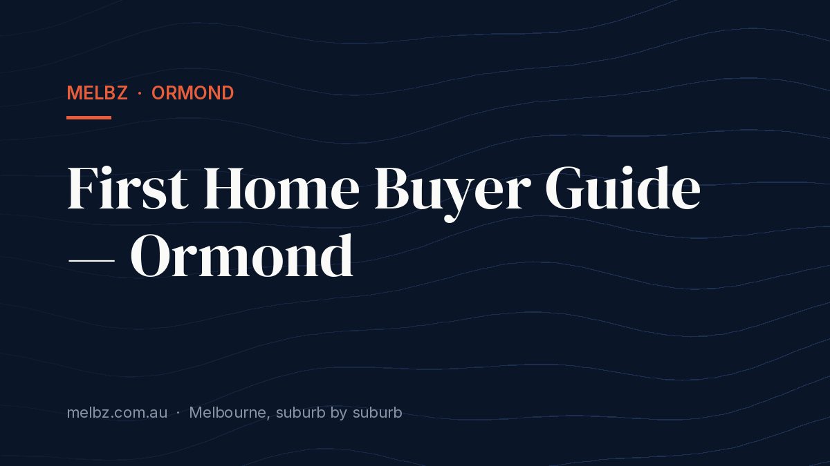 Title card: First Home Buyer Guide — Ormond