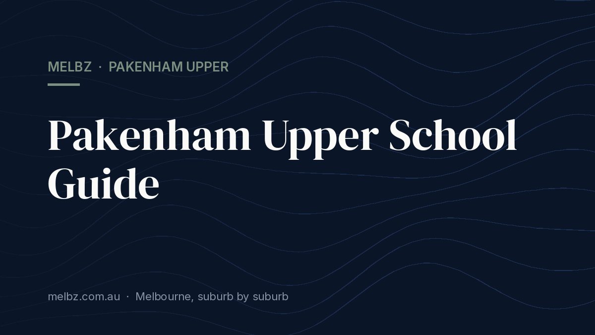 Title card: Pakenham Upper School Guide