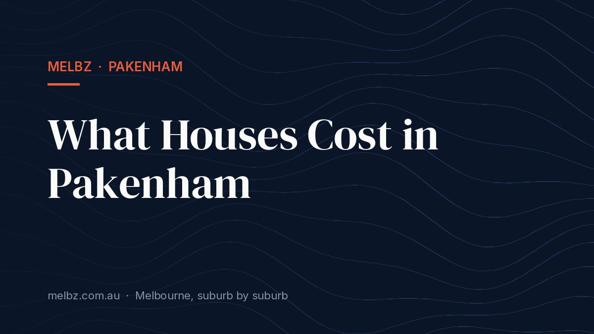 Title card: What Houses Cost in Pakenham