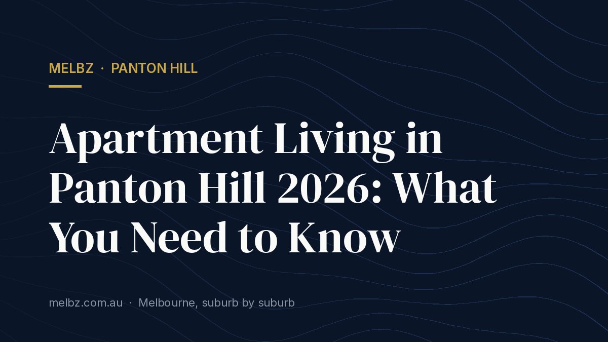 Title card: Apartment Living in Panton Hill 2026: What You Need to Know