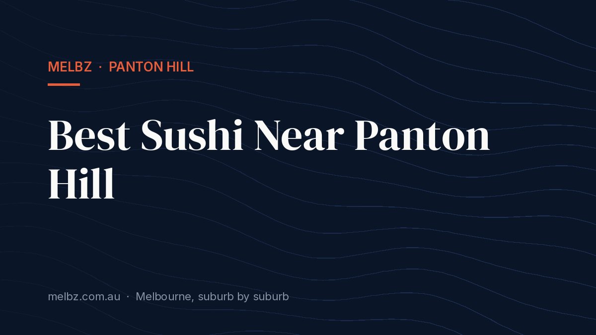 Title card: Best Sushi Near Panton Hill