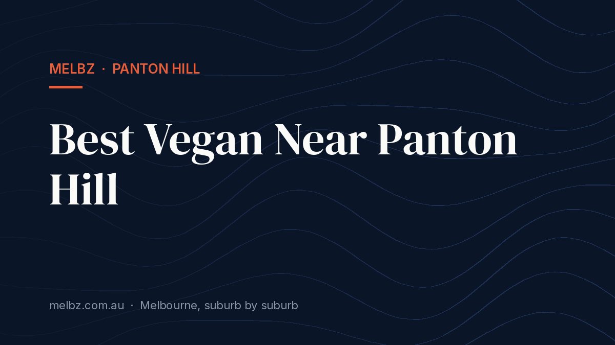 Title card: Best Vegan Near Panton Hill