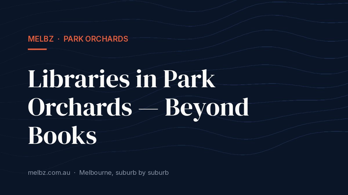 Title card: Libraries in Park Orchards — Beyond Books