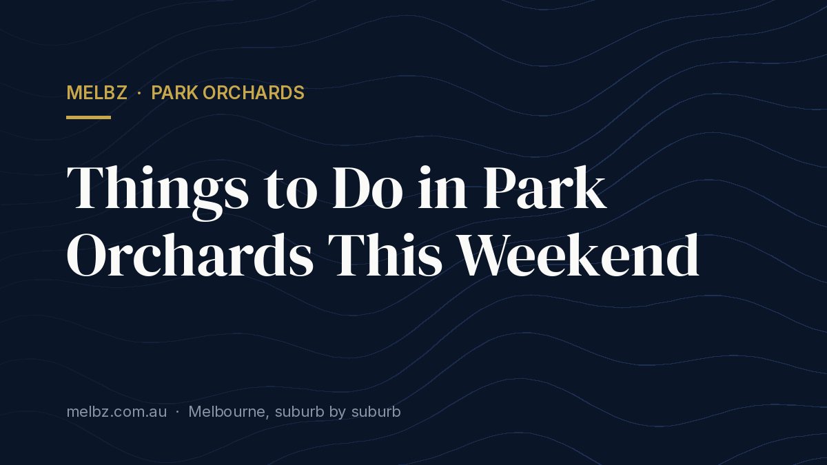 Title card: Things to Do in Park Orchards This Weekend