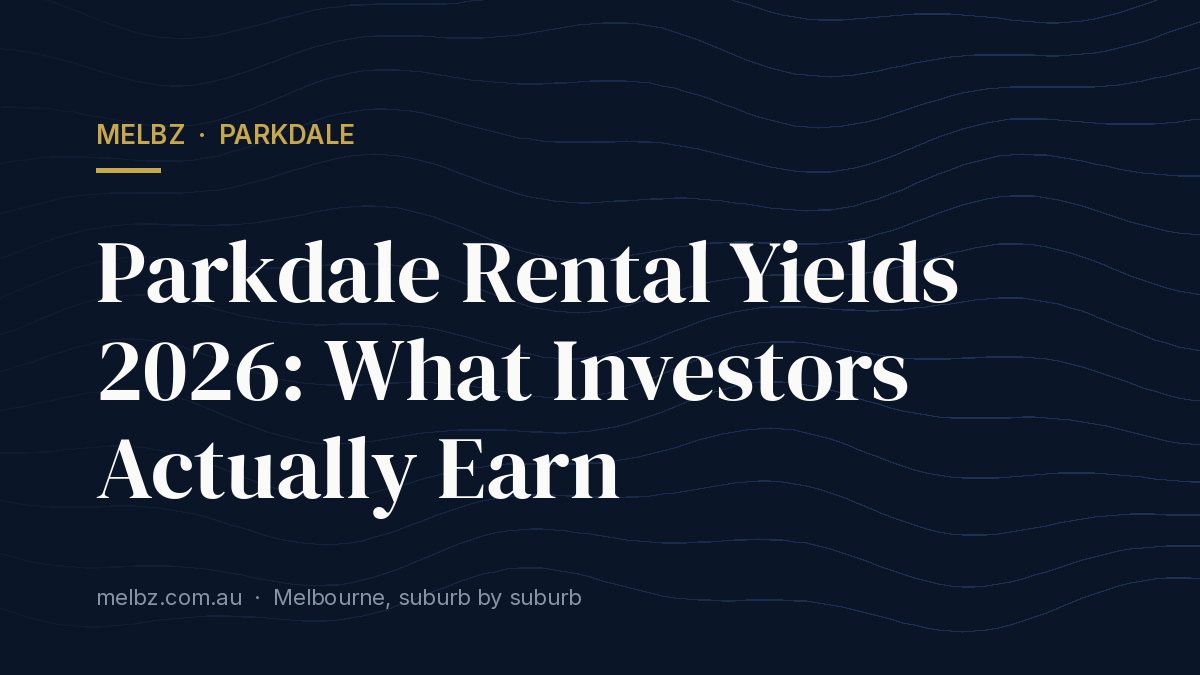 Title card: Parkdale Rental Yields 2026: What Investors Actually Earn