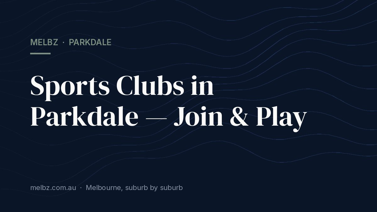 Title card: Sports Clubs in Parkdale — Join & Play