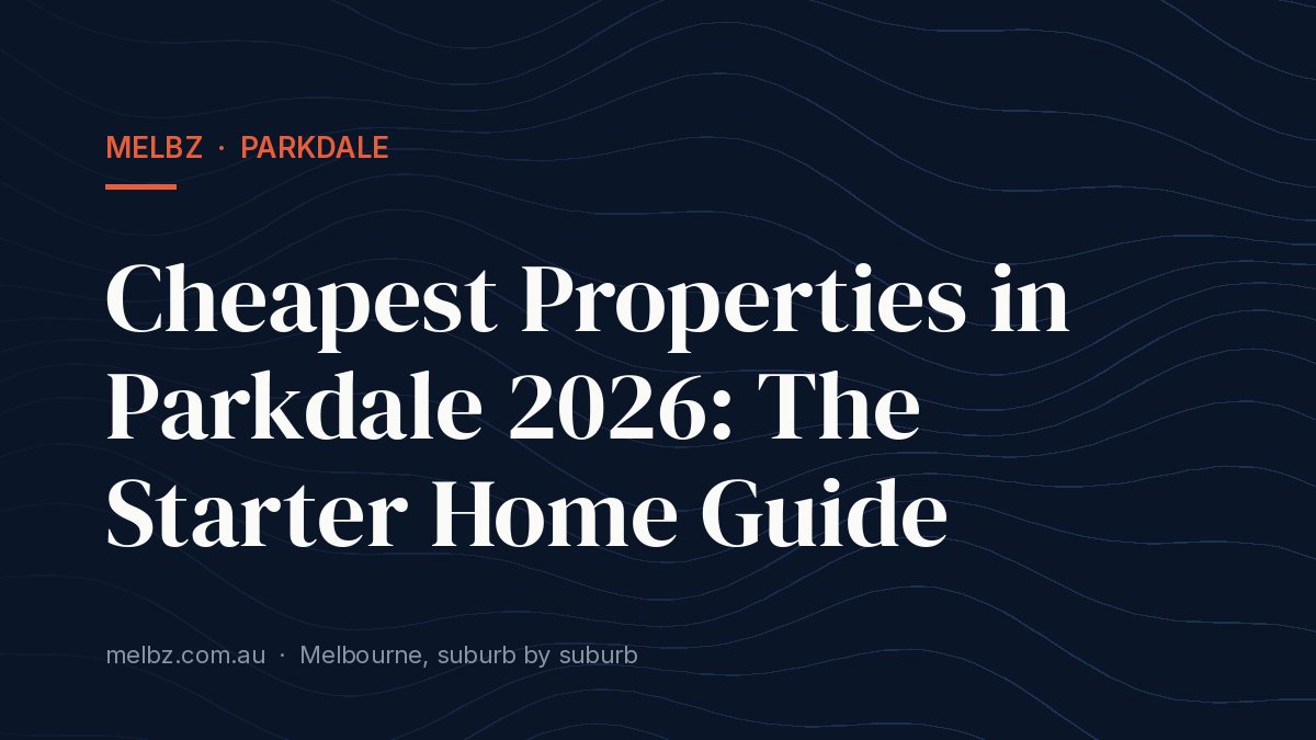 Title card: Cheapest Properties in Parkdale 2026: The Starter Home Guide