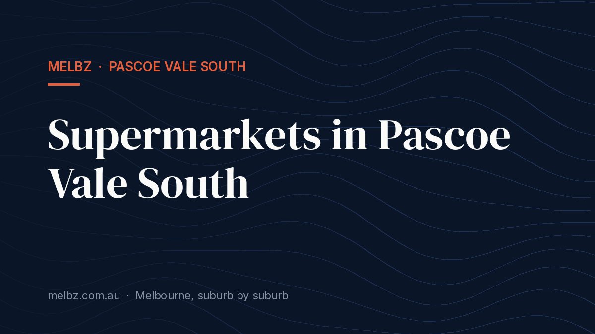 Title card: Supermarkets in Pascoe Vale South