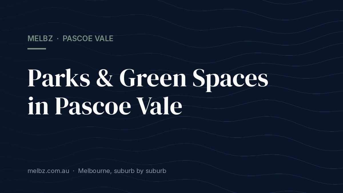 Title card: Parks & Green Spaces in Pascoe Vale