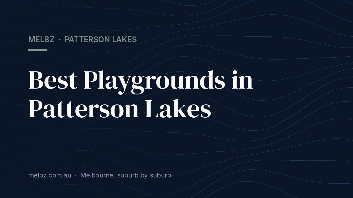 Title card: Best Playgrounds in Patterson Lakes