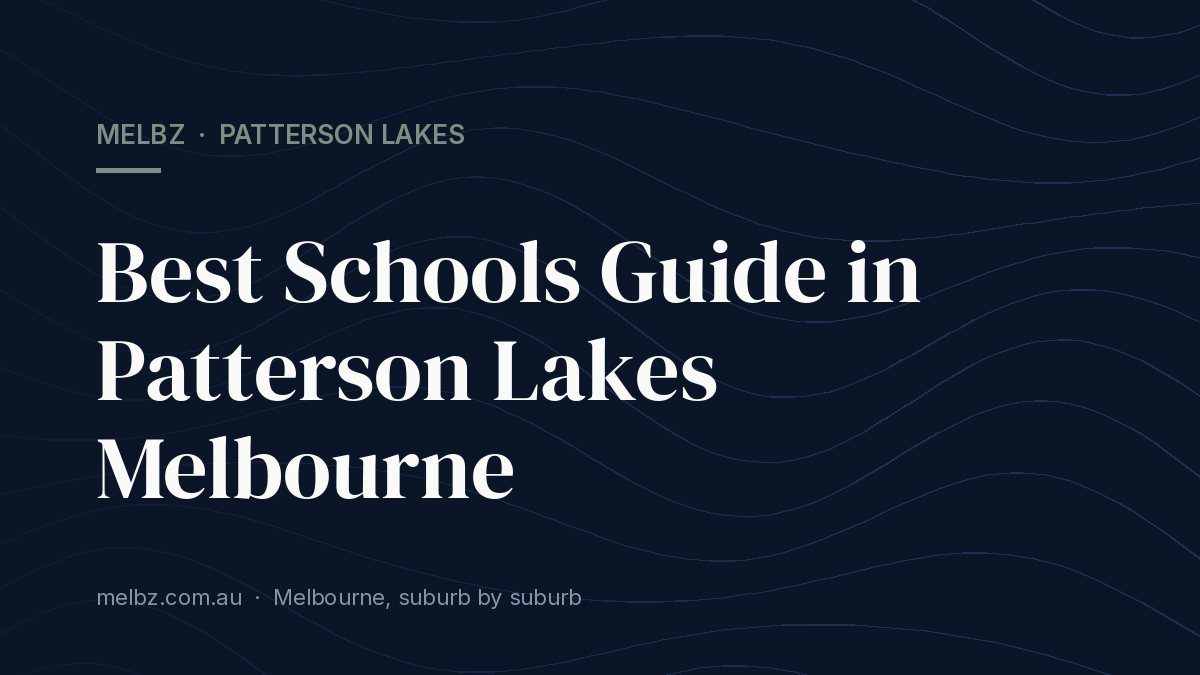 Title card: Best Schools Guide in Patterson Lakes Melbourne