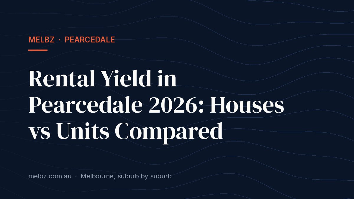 Title card: Rental Yield in Pearcedale 2026: Houses vs Units Compared