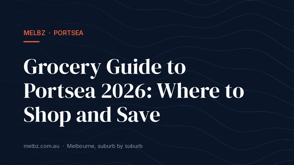 Title card: Grocery Guide to Portsea 2026: Where to Shop and Save
