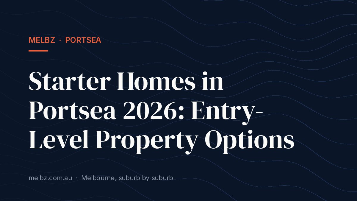Title card: Starter Homes in Portsea 2026: Entry-Level Property Options
