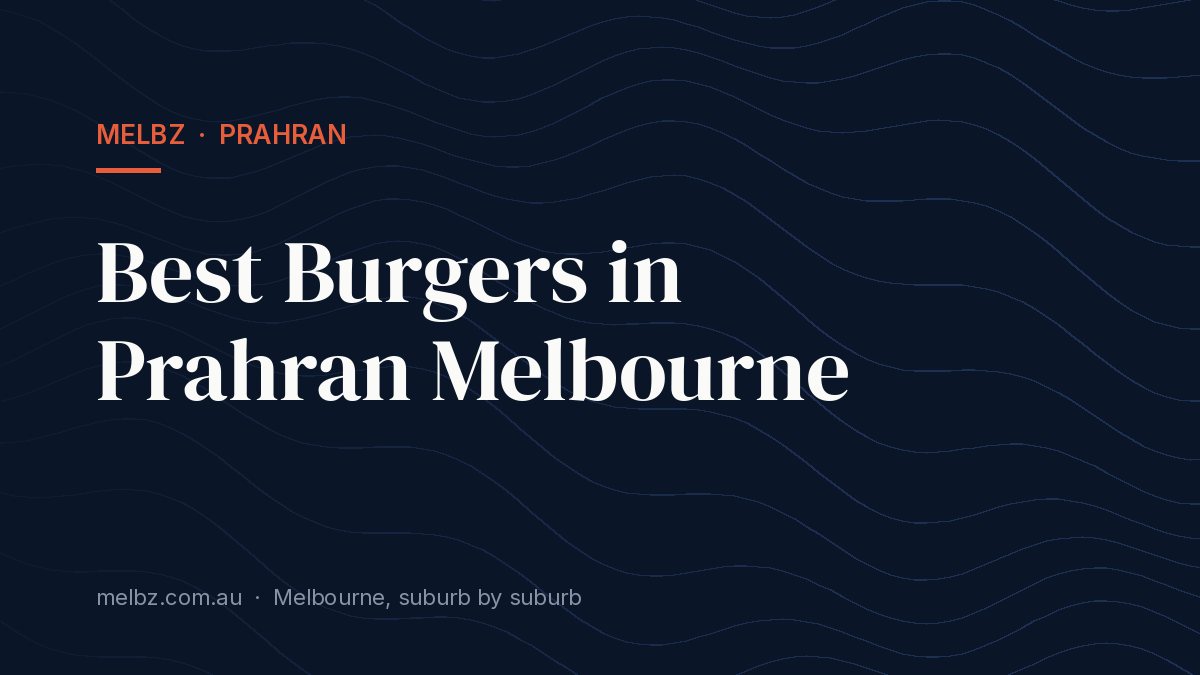 Title card: Best Burgers in Prahran Melbourne