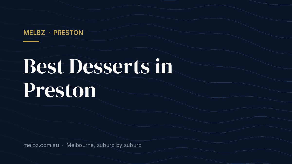 Title card: Best Desserts in Preston