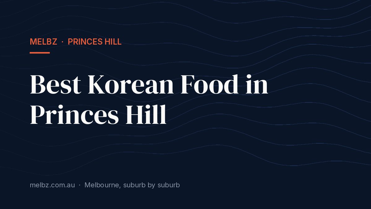 Title card: Best Korean Food in Princes Hill