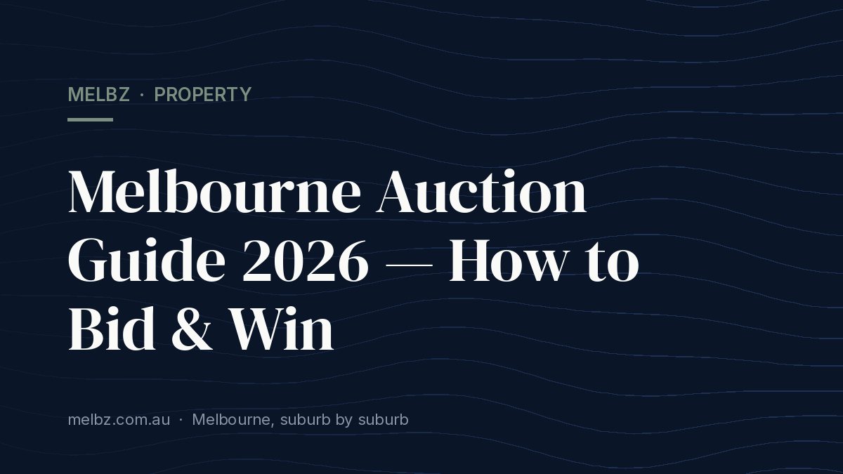 Title card: Melbourne Auction Guide 2026 — How to Bid & Win