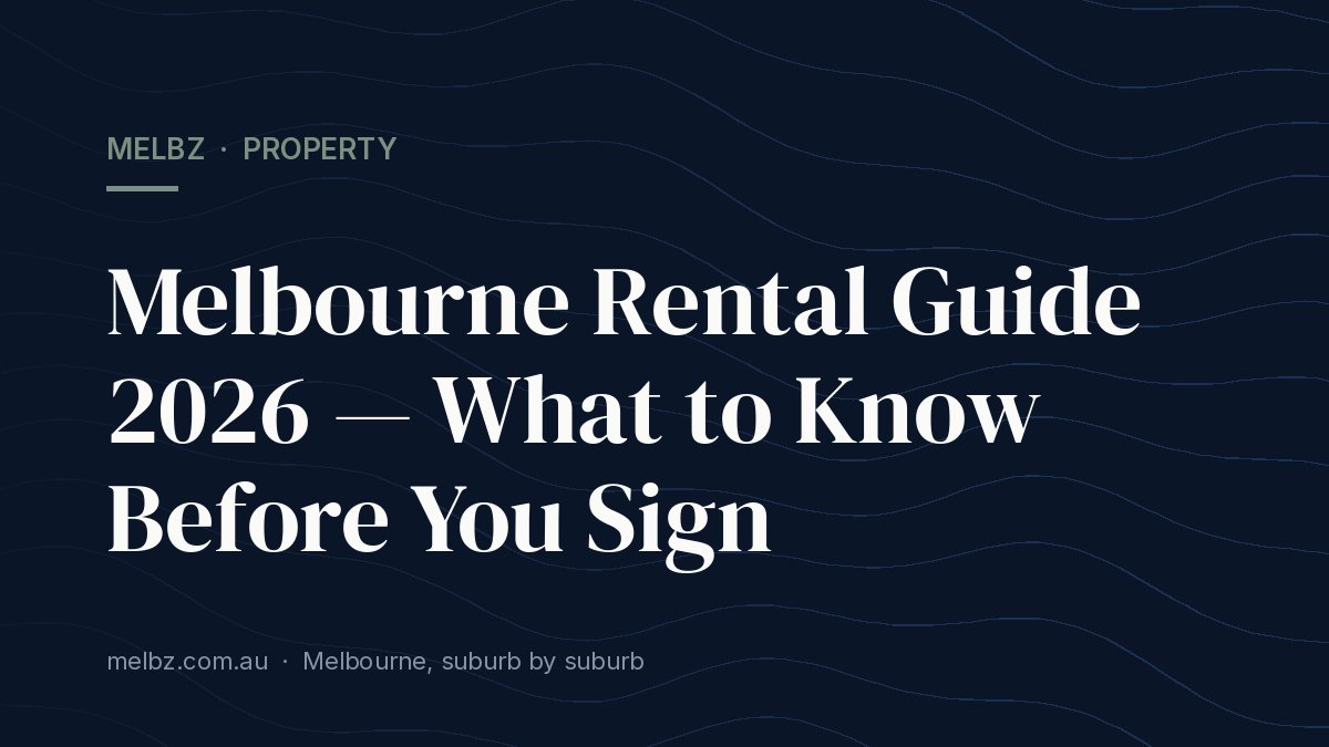 Title card: Melbourne Rental Guide 2026 — What to Know Before You Sign
