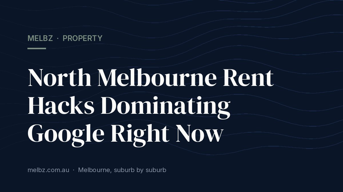 Title card: North Melbourne Rent Hacks Dominating Google Right Now
