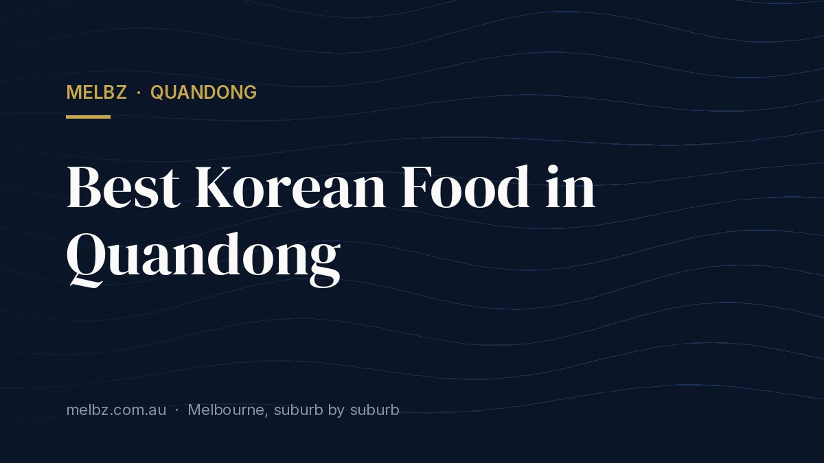 Title card: Best Korean Food in Quandong