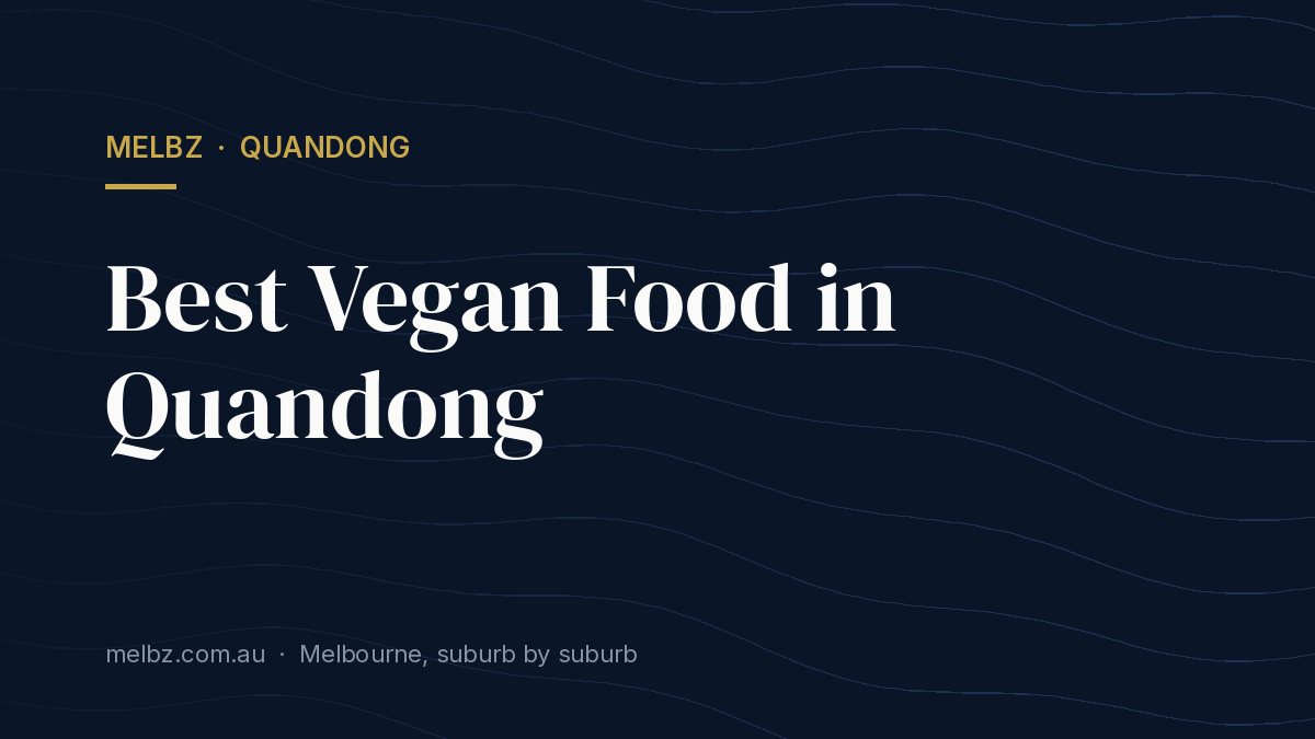 Title card: Best Vegan Food in Quandong