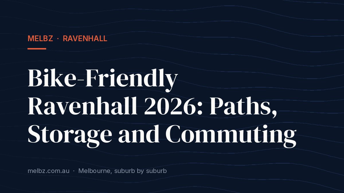 Title card: Bike-Friendly Ravenhall 2026: Paths, Storage and Commuting