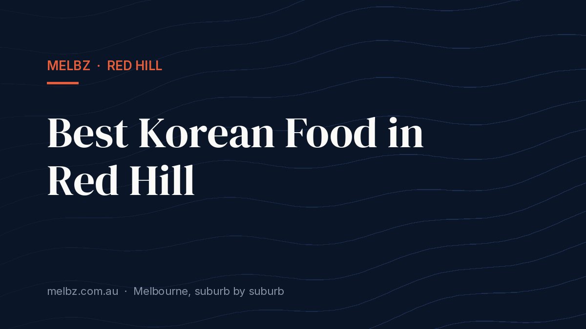 Title card: Best Korean Food in Red Hill