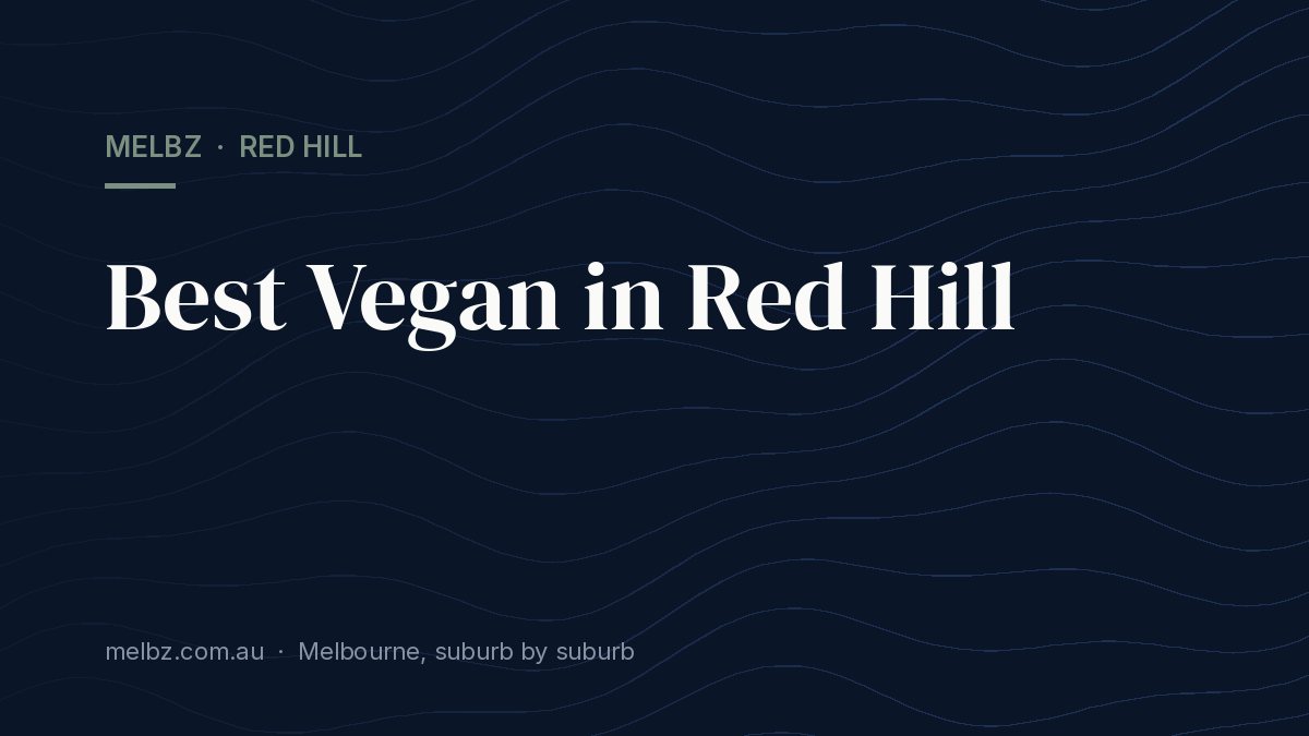 Title card: Best Vegan in Red Hill