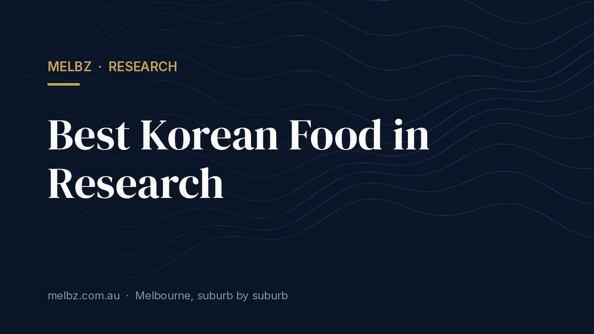 Title card: Best Korean Food in Research