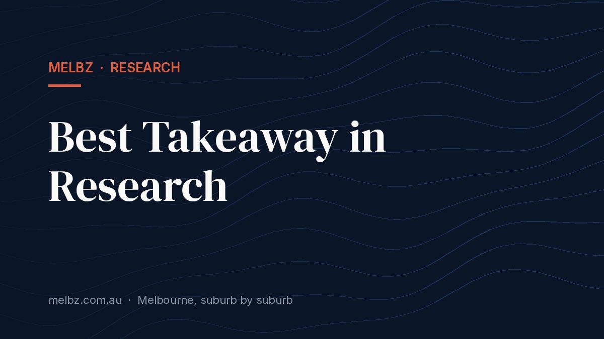 Title card: Best Takeaway in Research
