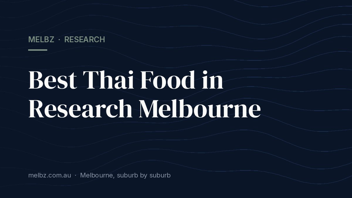 Title card: Best Thai Food in Research Melbourne