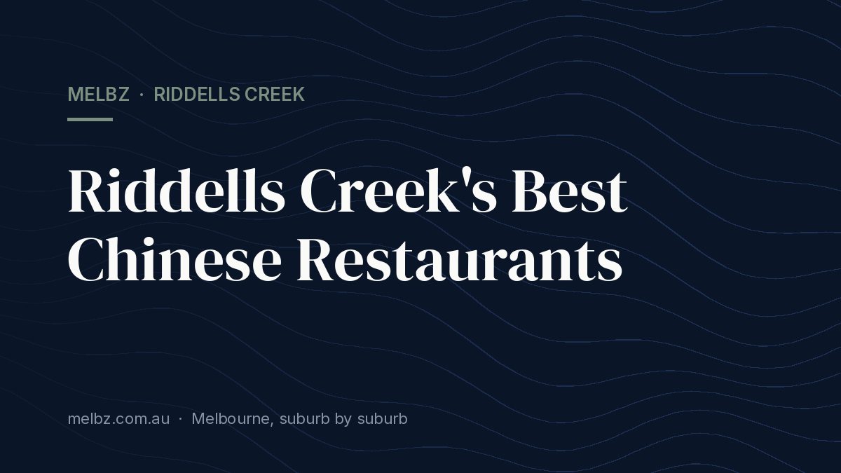 Title card: Riddells Creek's Best Chinese Restaurants