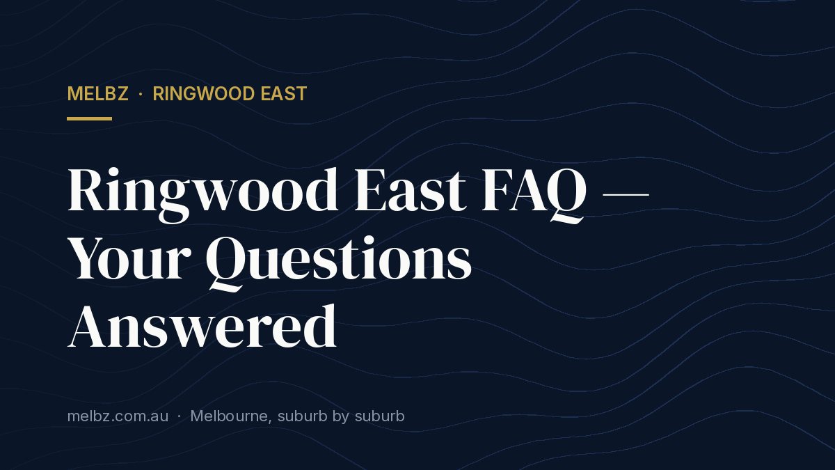Title card: Ringwood East FAQ — Your Questions Answered