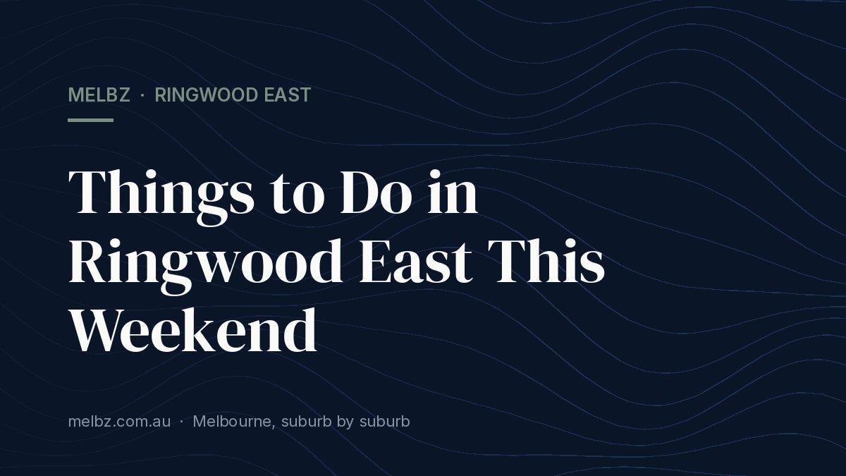Title card: Things to Do in Ringwood East This Weekend