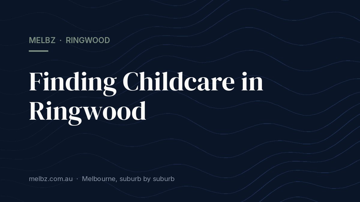 Title card: Finding Childcare in Ringwood